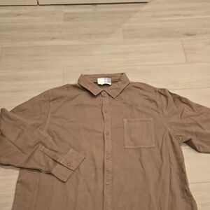 Kith Men's Tan Casual Button Down Shirt